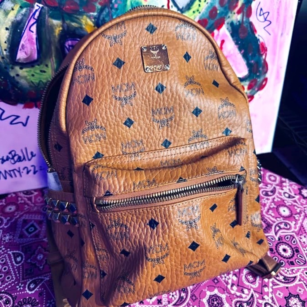 Mcm Visetos Small Side-Stud Backpack - image 1